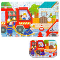 Quebra-Cabeça Infantil de Madeira 60 Peças – Animais e Veículos Educativo