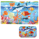 Quebra-Cabeça Infantil de Madeira 60 Peças – Animais e Veículos Educativo