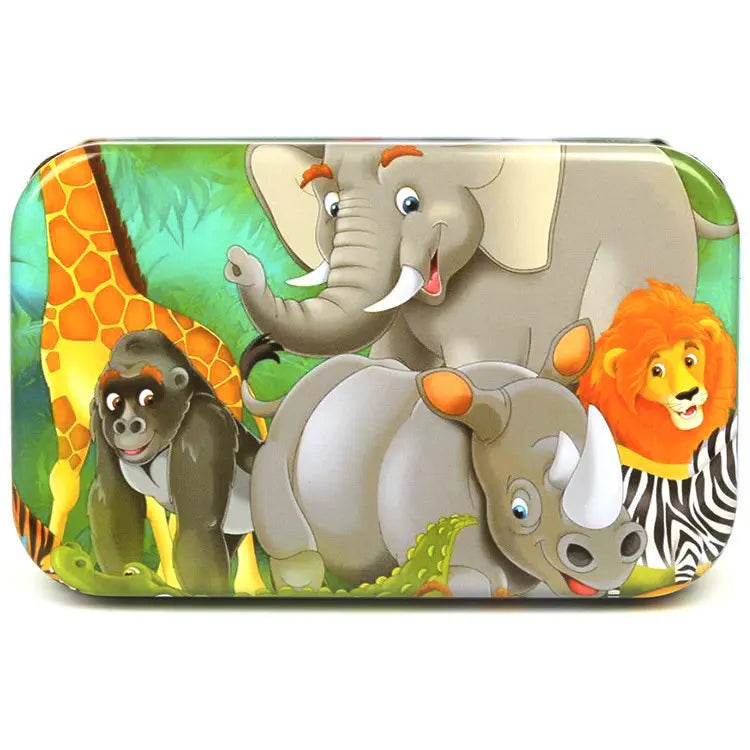 Quebra-Cabeça Infantil de Madeira 60 Peças – Animais e Veículos Educativo