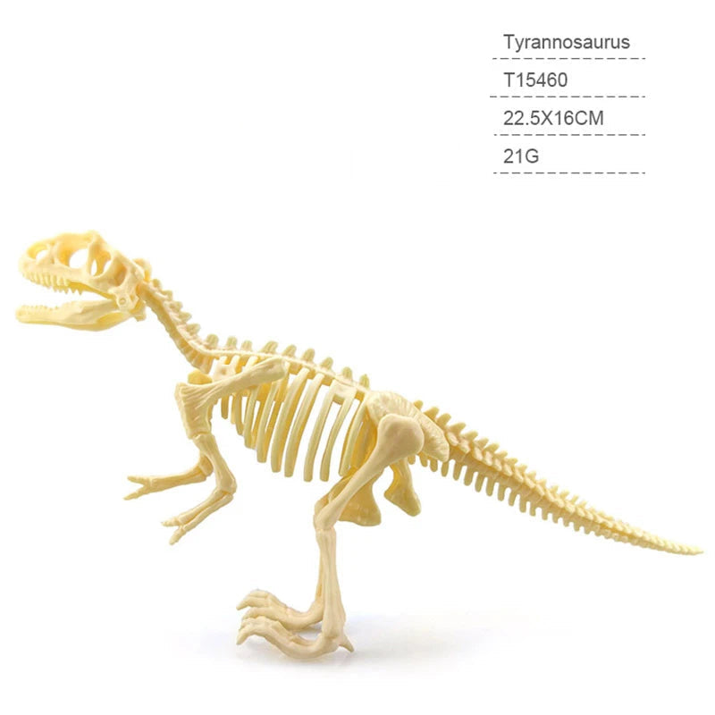 Kit de Arqueologia Infantil - 12 Esqueletos de Dinossauros Jurássicos
