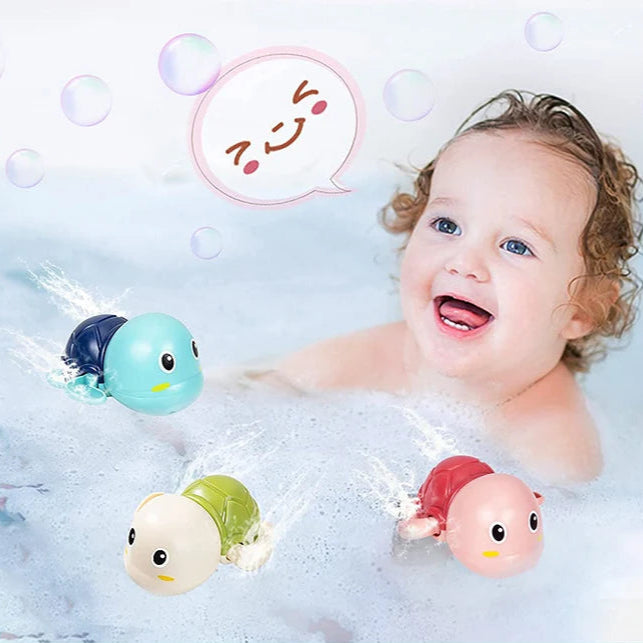 Brinquedo de Banho Infantil a Corda – Baleia, Tartaruga e Peixinho | Relógio Aquático Divertido