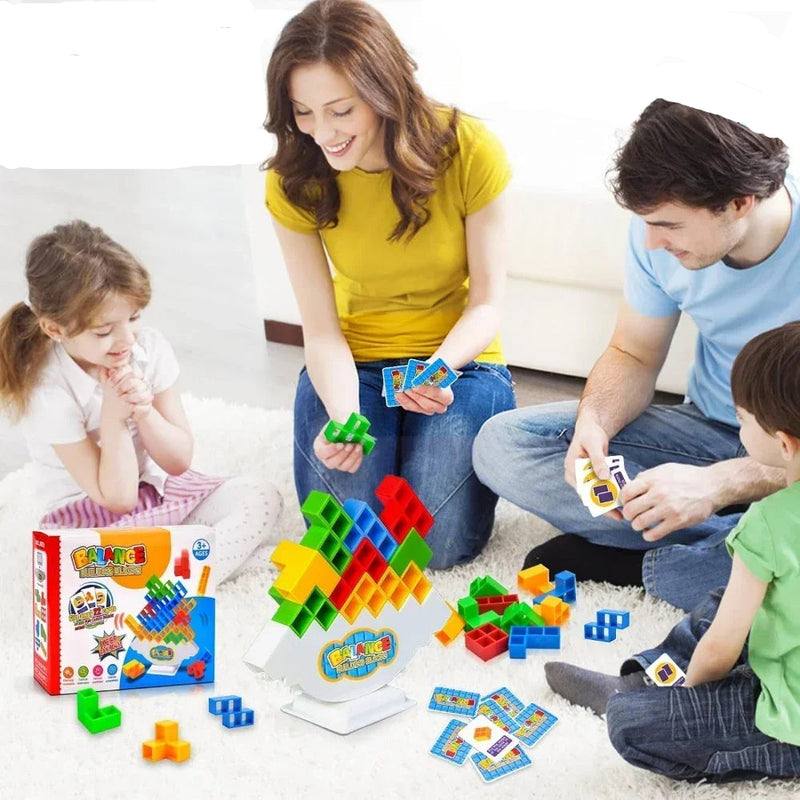 Jogo de Blocos de Equilíbrio 16-64 Peças | Diversão e Aprendizado para Todas as Idades