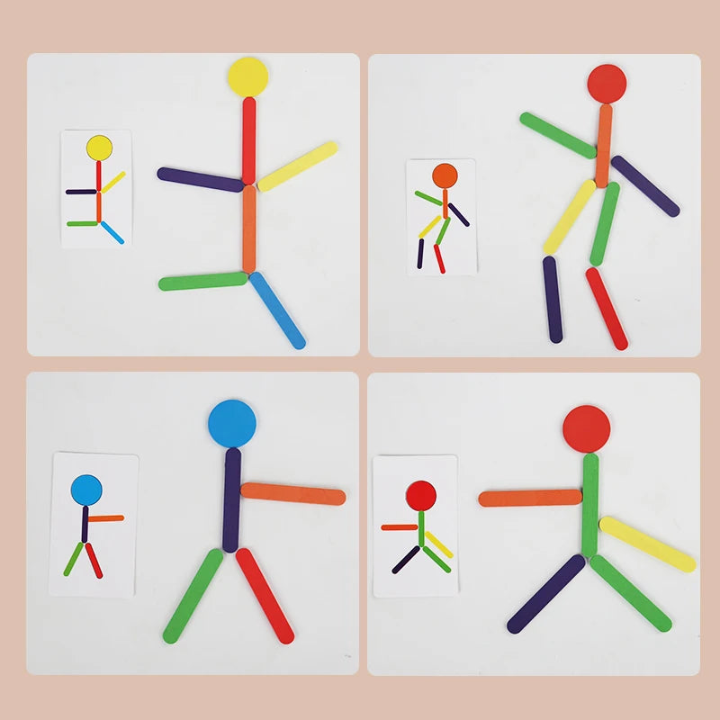 Quebra-cabeça de madeira Montessori