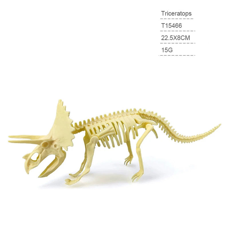 Kit de Arqueologia Infantil - 12 Esqueletos de Dinossauros Jurássicos