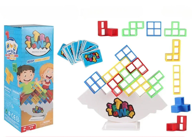 Jogo de Blocos de Equilíbrio 16-64 Peças | Diversão e Aprendizado para Todas as Idades