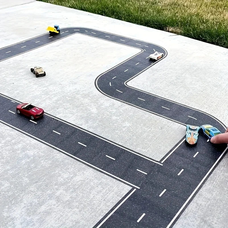 Fita estrada - Adesivo de Pista Preta para Corrida de Carrinhos