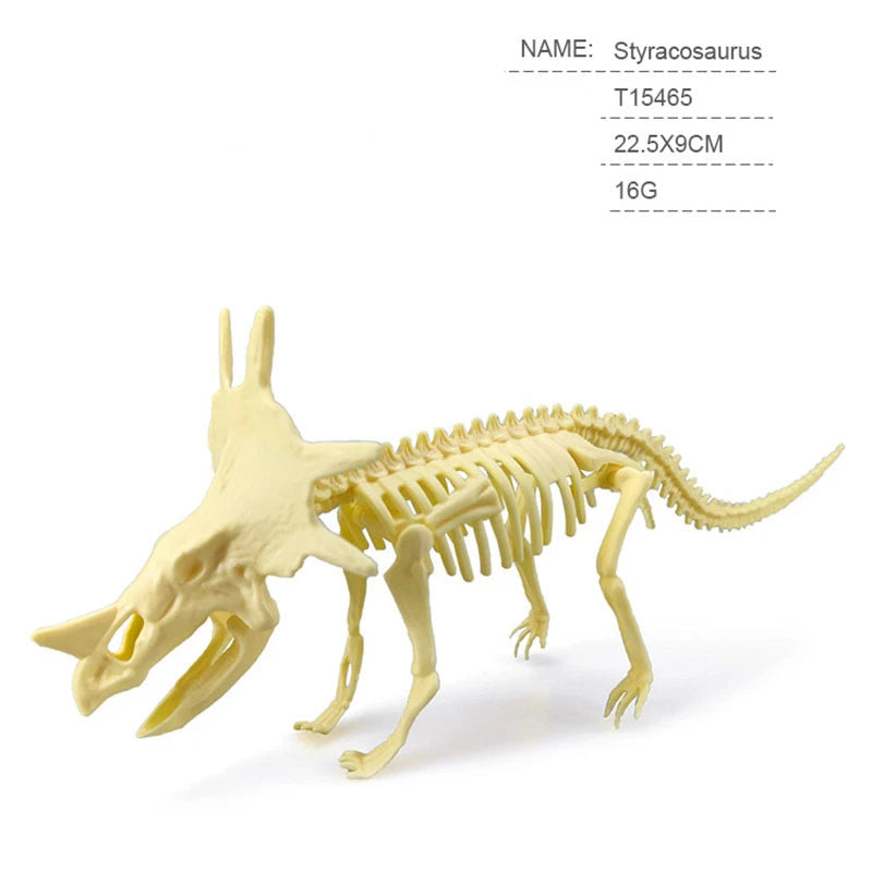 Kit de Arqueologia Infantil - 12 Esqueletos de Dinossauros Jurássicos