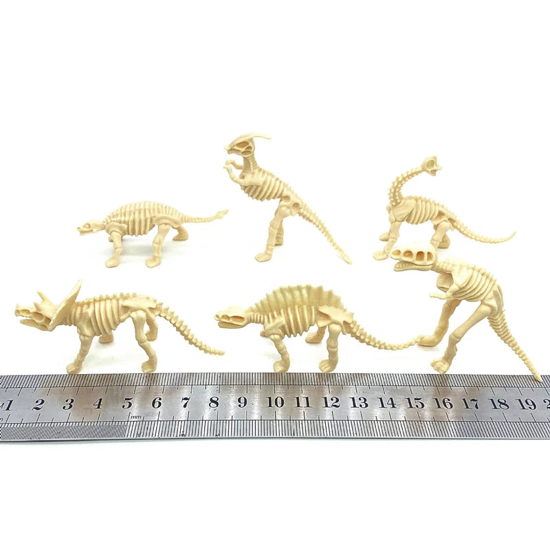 Kit de Arqueologia Infantil - 12 Esqueletos de Dinossauros Jurássicos