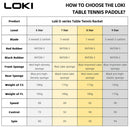 Raquete de Tênis de Mesa Profissional LOKI 9 Estrelas