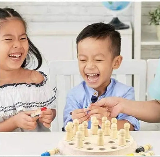 Jogo Educativo Montessori de Madeira – Estimula Memória, Cores e Aprendizado Infantil